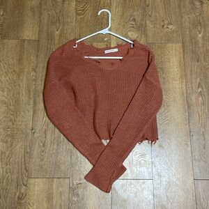 Auburn v-neck sweater